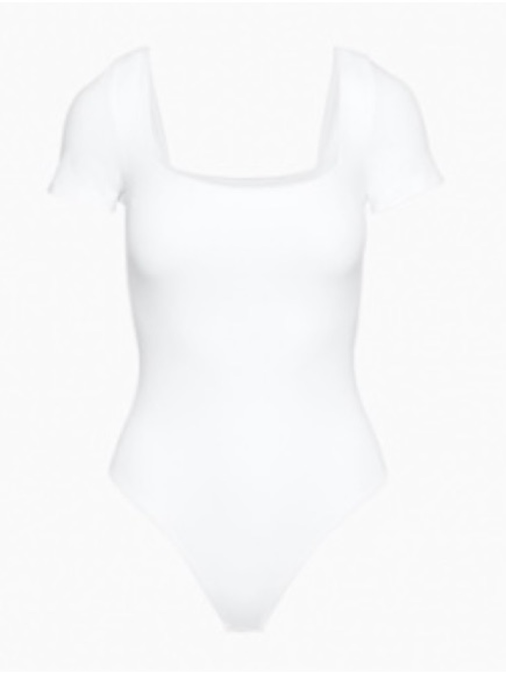 Aritzia Contour Square Neck White Bodysuit